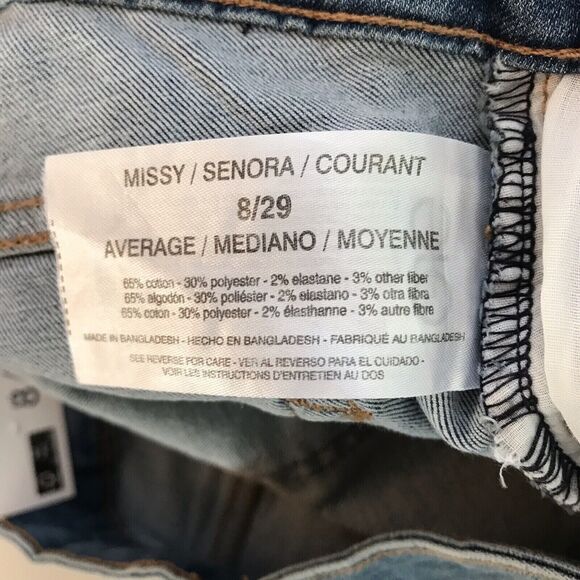 Chaps Mid Rise Crop Kick Jeans New Women's Size 8/29 Stretch Denim Blue - Picture 8 of 9